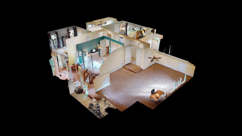 3D dollhouse view of a home